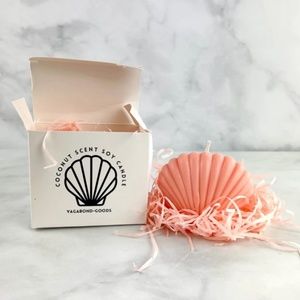 Vagabond Goods Coconut Scent Soy Seashell Candle